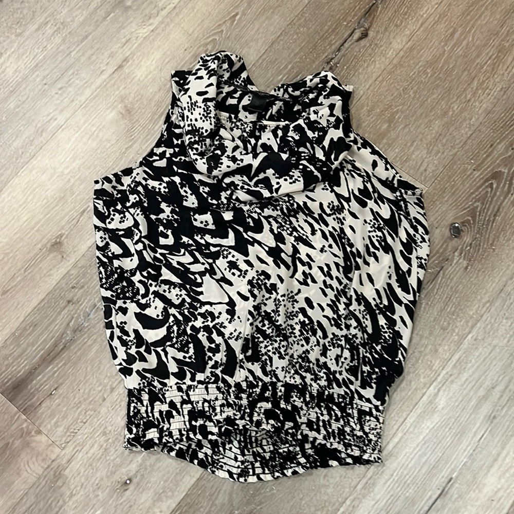 Dress top tan and black